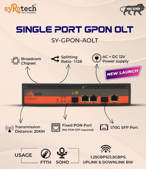 1 single port GPON OLT SYROTECH