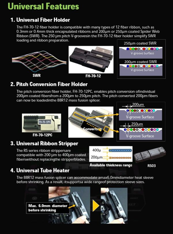 Fujikura 88R12 Ribbon Fiber Fusion Splicer Splicing Machine - Image 6