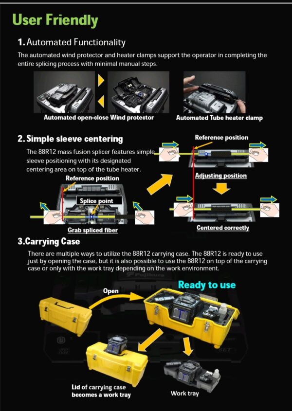 Fujikura 88R12 Ribbon Fiber Fusion Splicer Splicing Machine - Image 8