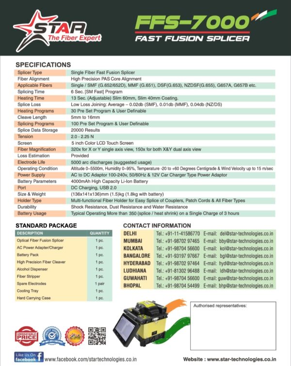 Star FFS 7000 Fusion Splicer Splicing Machine - Image 23