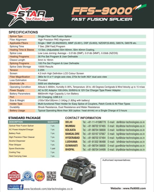 Star FFS 9000 Fusion Splicer Splicing Machine - Image 16