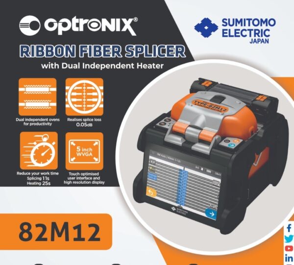 Sumitomo 82M12 Ribbon Fiber Fusion Splicer Splicing Machine - Image 8