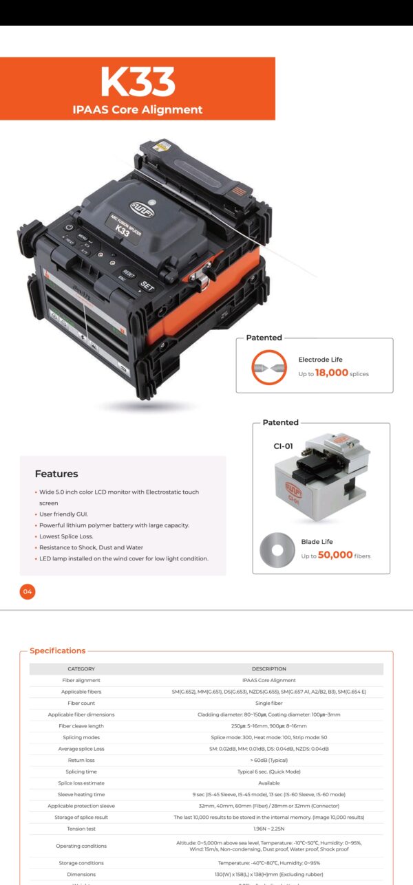 Swift K33 Fusion Splicer Splicing Machine - Image 2