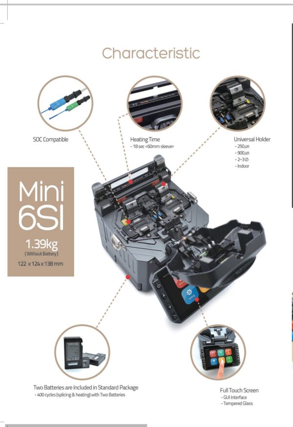 Fiberfox Mini6SI Fusion Splicer Splicing Machine - Image 4