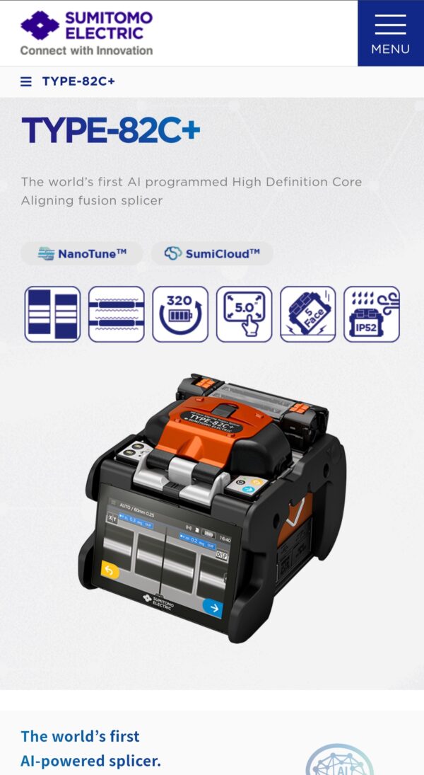 Sumitomo 82C Fusion Splicer Splicing Machine - Image 8