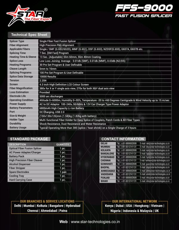 Star FFS 9000 Fusion Splicer Splicing Machine - Image 6