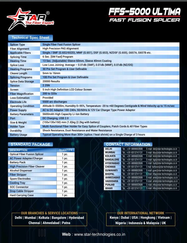 Star FFS 5000 Ultima Fusion Splicer Splicing Machine - Image 5