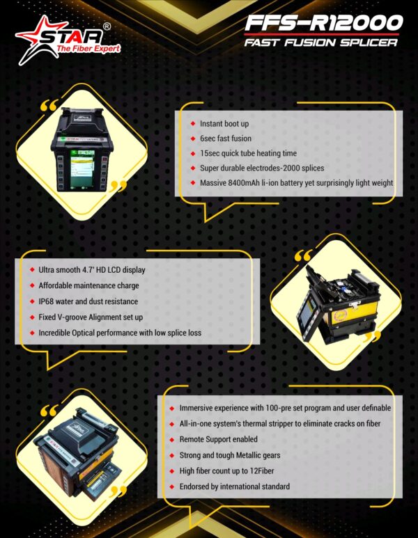 Star 12000R Ribbon Fiber Fusion Splicer Splicing Machine - Image 15