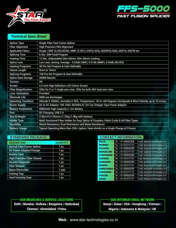 Star FFS 5000 Fusion Splicer Splicing Machine - Image 5