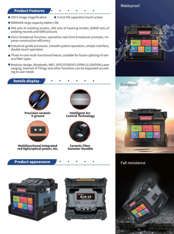 Grandlink GLK14 Fusion Splicer Splicing Machine - Image 4