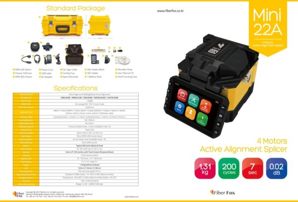 Fiberfox Mini22A Fusion Splicer Splicing Machine - Image 2