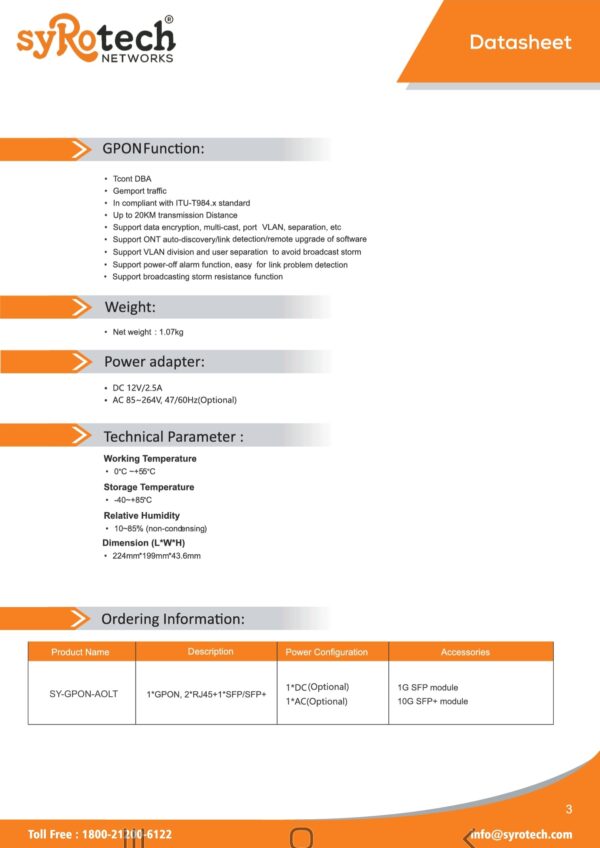 1 single port GPON OLT SYROTECH - Image 4