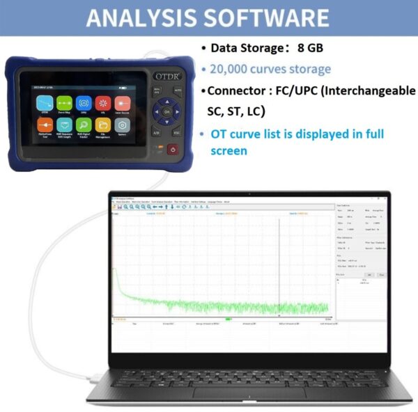 Techtest Mini TT4500 smart OTDR 26db - Image 3