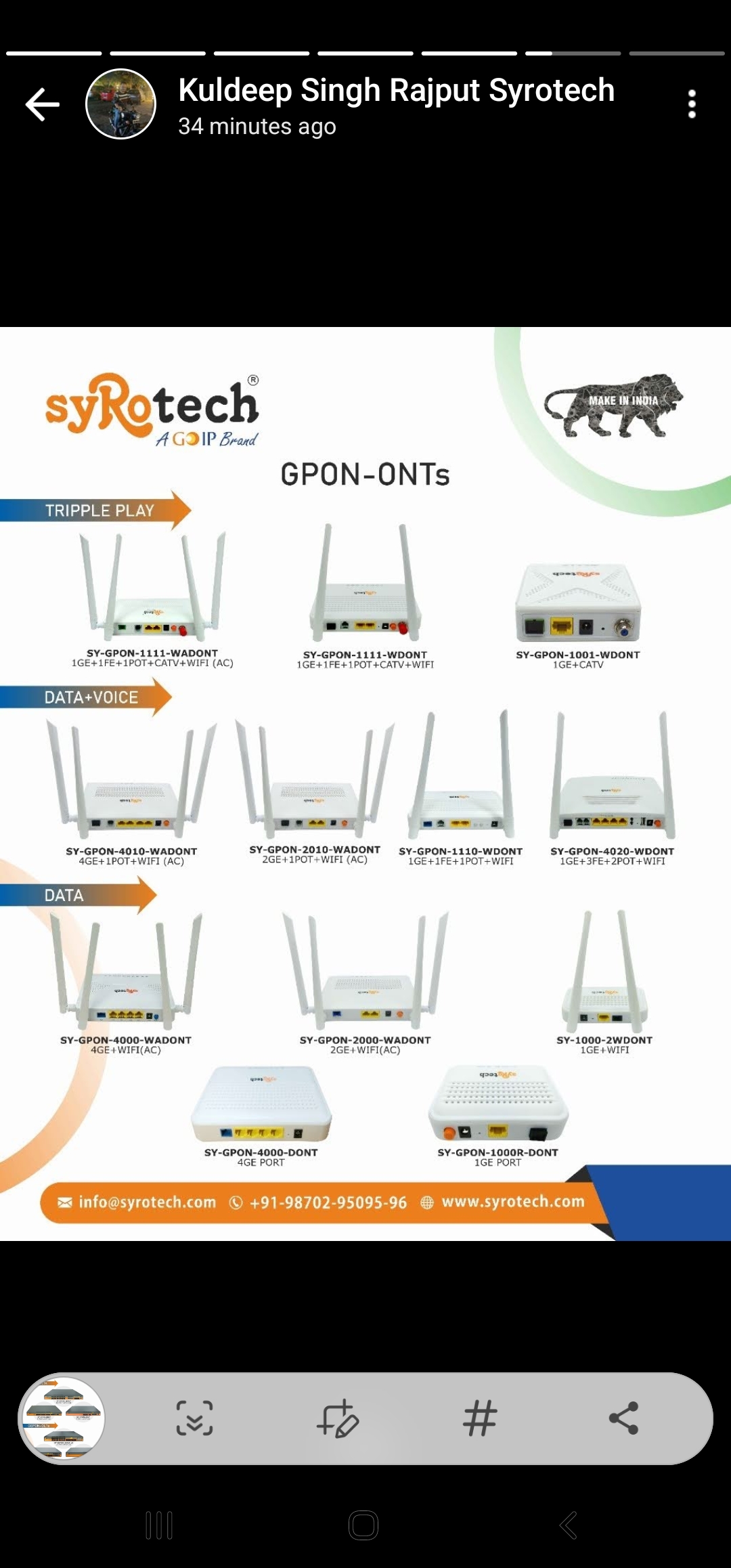 Routers / ONU / ONT / Access points